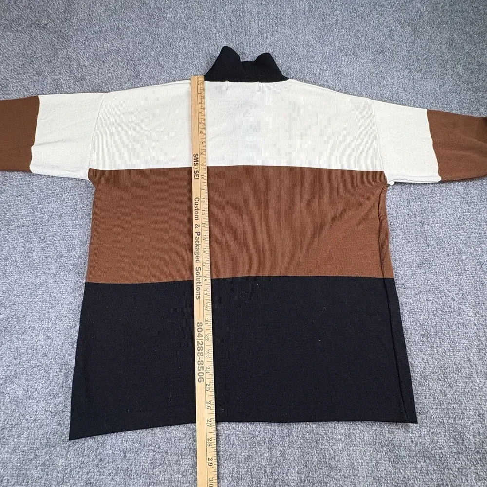 Vintage‎ 90s Segue Sweater Women S Colorblock Y2K Polo Retro Preppy Minimalist